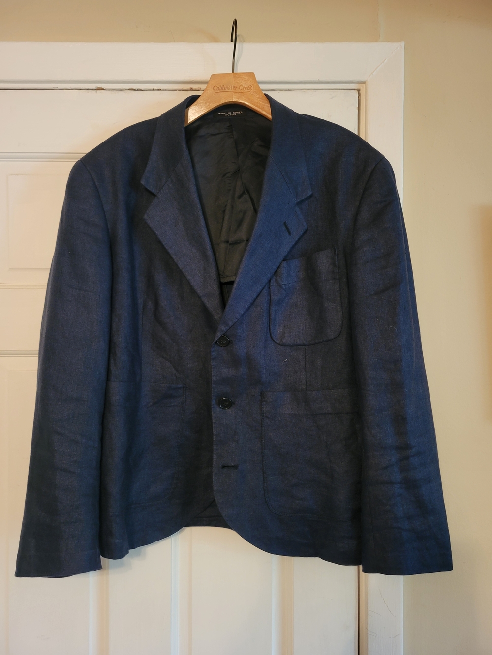 Men's Navy Linen Kilt Jacket
